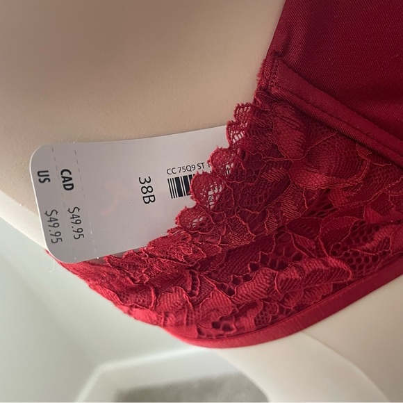 NWT La Senza So Free Full Coverage Floral Lace Strappy Push Up Bra Underwire 38B - Picture 6 of 7